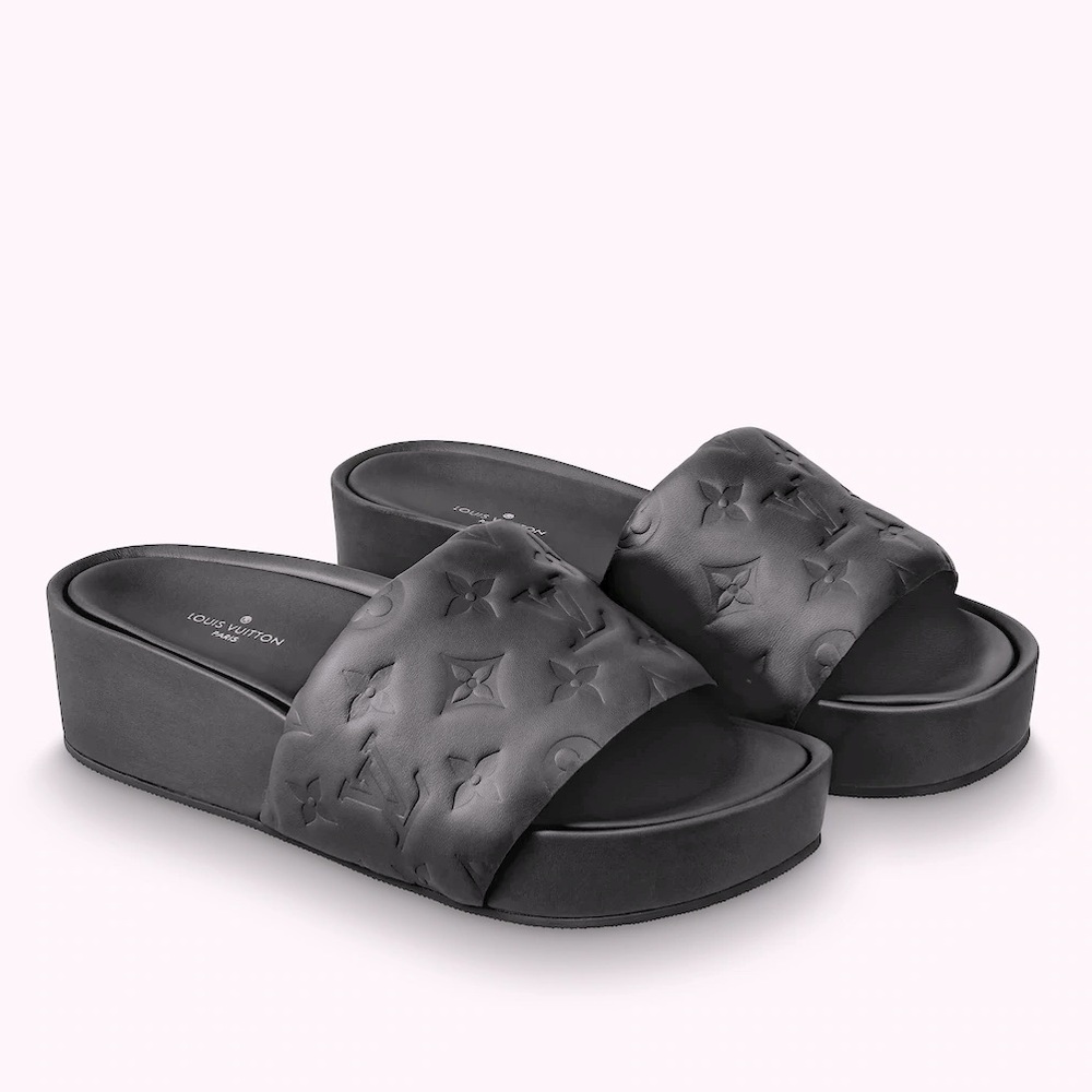 Louis Vuitton JUMBO FLATFORM MULE Black